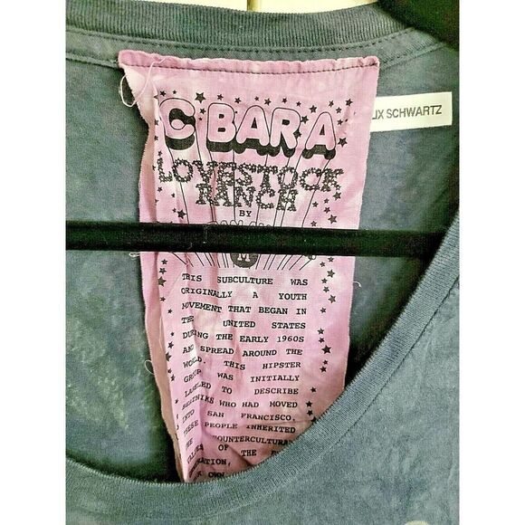 Christian Audigier "C Bar A" Lovestock Ranch T-Shirt‎ Women's M Medium Gray S/S - Picture 3 of 6